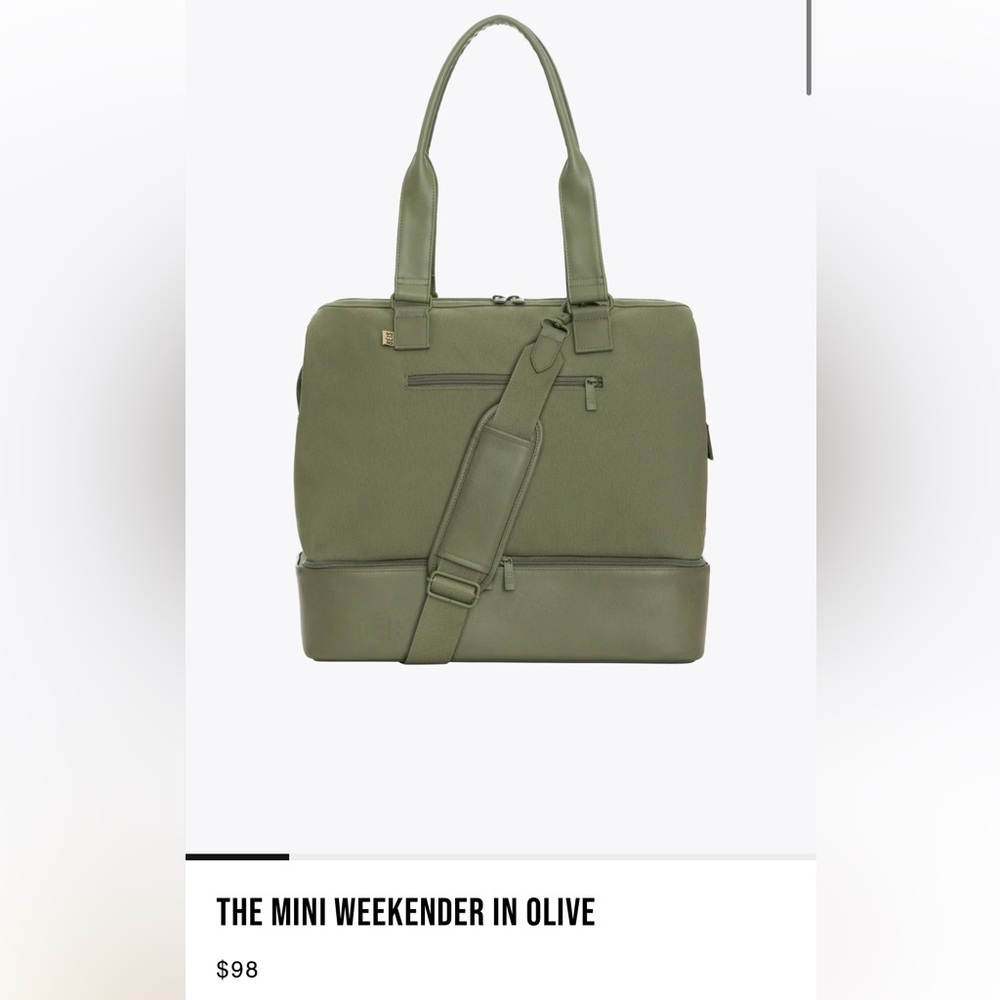 Beis Mini Weekender Bag in Olive Green